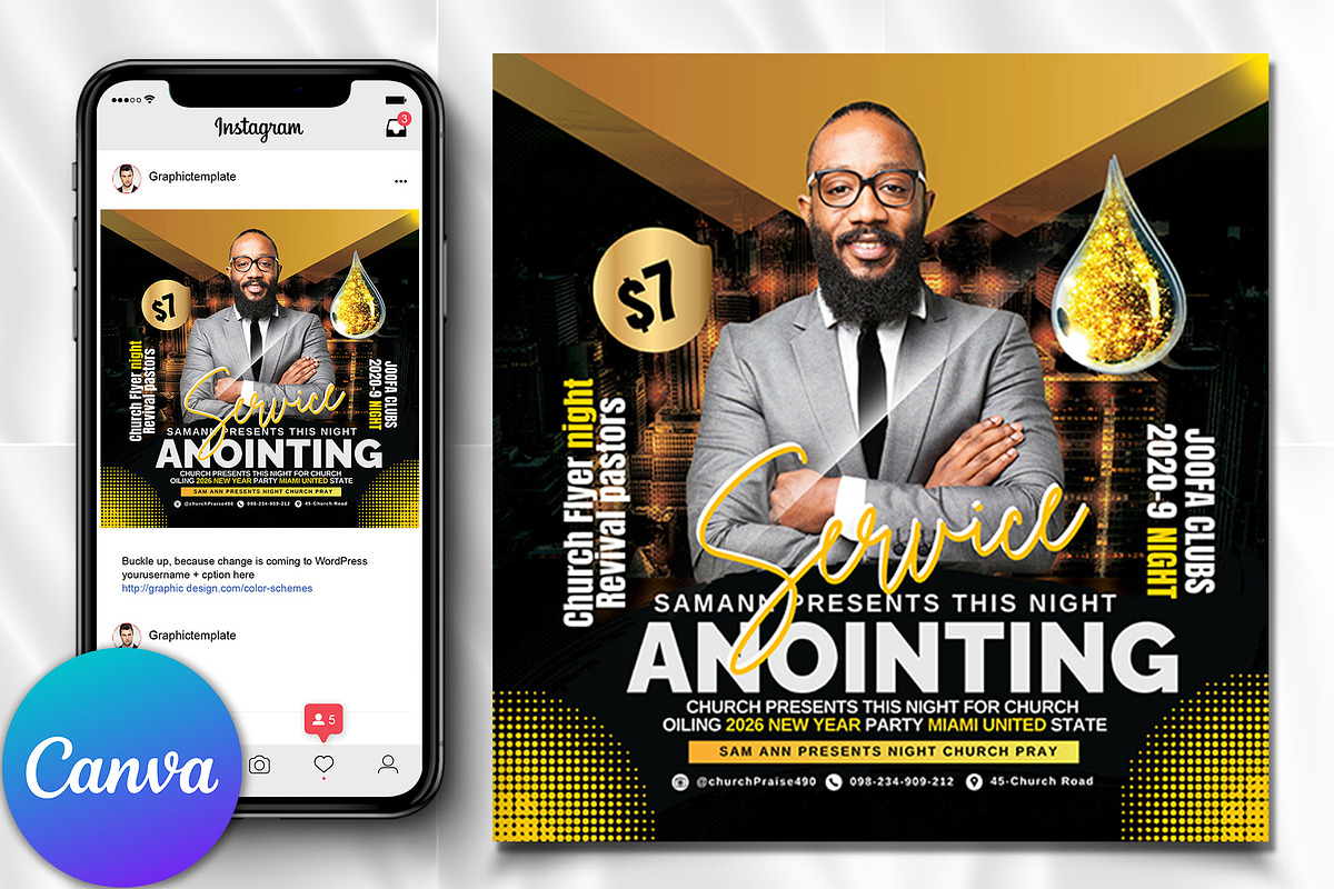 Church Conference Flyer, Canva Flyer, a Social Media Template by Business Flyers