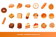 50 Kawaii Bakery Pastry Clipart, a Food Illustration by Luxe (Thumbnail 2 of 4)
