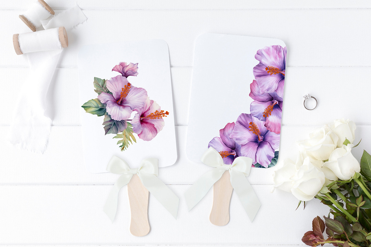 Blue flower. Watercolor clipart, a Decorative Illustration by ElenazlataArt (Photo 11 of 16)