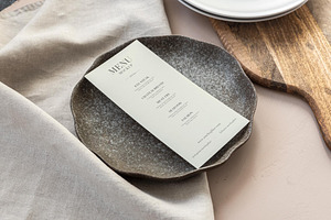 Menu Card Mockup Set