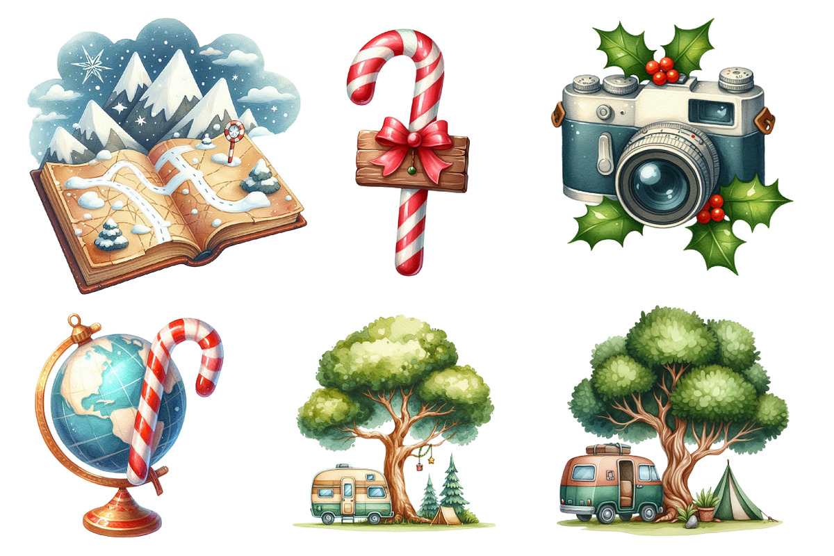 Christmas Travel Clipart, an Illustration by Designworld (Photo 5 of 6)