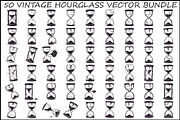 Vintage Hourglass Vector Bundle, an Illustration by Designs_River (Thumbnail 1 of 51)