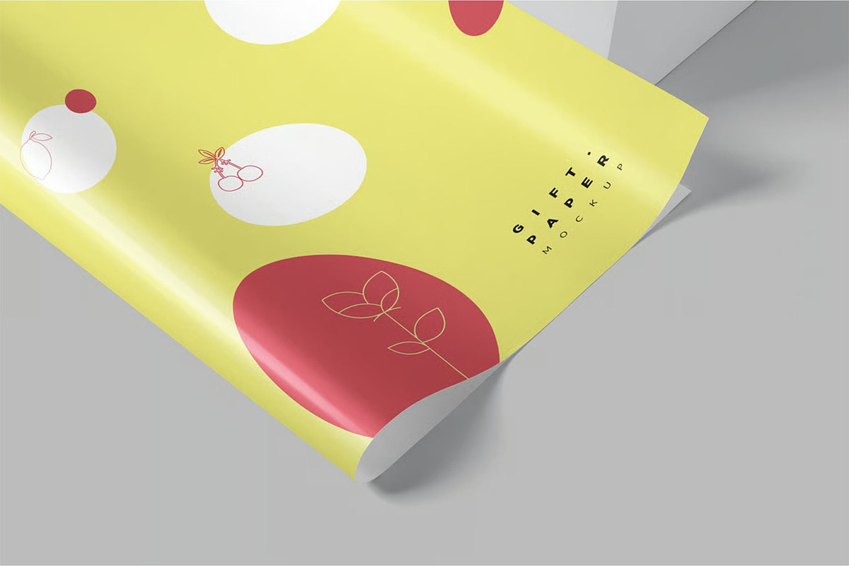 Gift Wrapping Paper Mockup Set, a Packaging Mockup by megostudi0 (Photo 6 of 7)