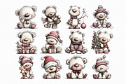 Whimsical Polar Bear Clipart, an Illustration by Libby Wishes (Thumbnail 2 of 7)