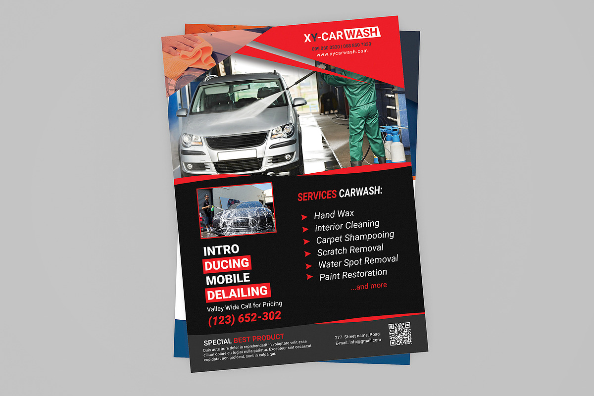 Car Wash Flyer Templates, a Flyer Template by ideaz_sabbir (Photo 4 of 10)