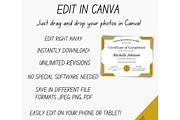 Certificate of Completion Template, a Card Template by YasdeyDesigns (Thumbnail 4 of 6)