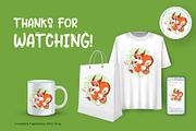 Cartoon Squirrel with a Basket., an Animal Illustration by KENO Mascots (Thumbnail 3 of 3)