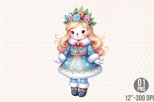 Christmas Ice Princess Polar Bear, an Illustration by Designking