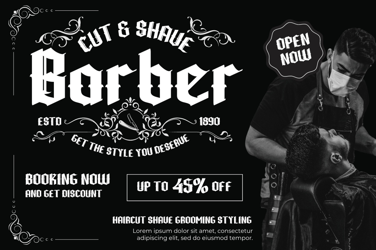 WUSHIN Blackletter font, a Blackletter Font by twinstd (Photo 7 of 13)