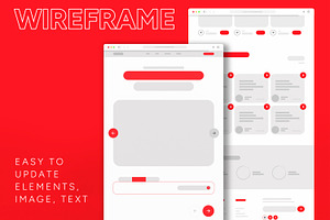 Real Estate Landing Page Wireframe, an UI Kit Template by CreativeShaper