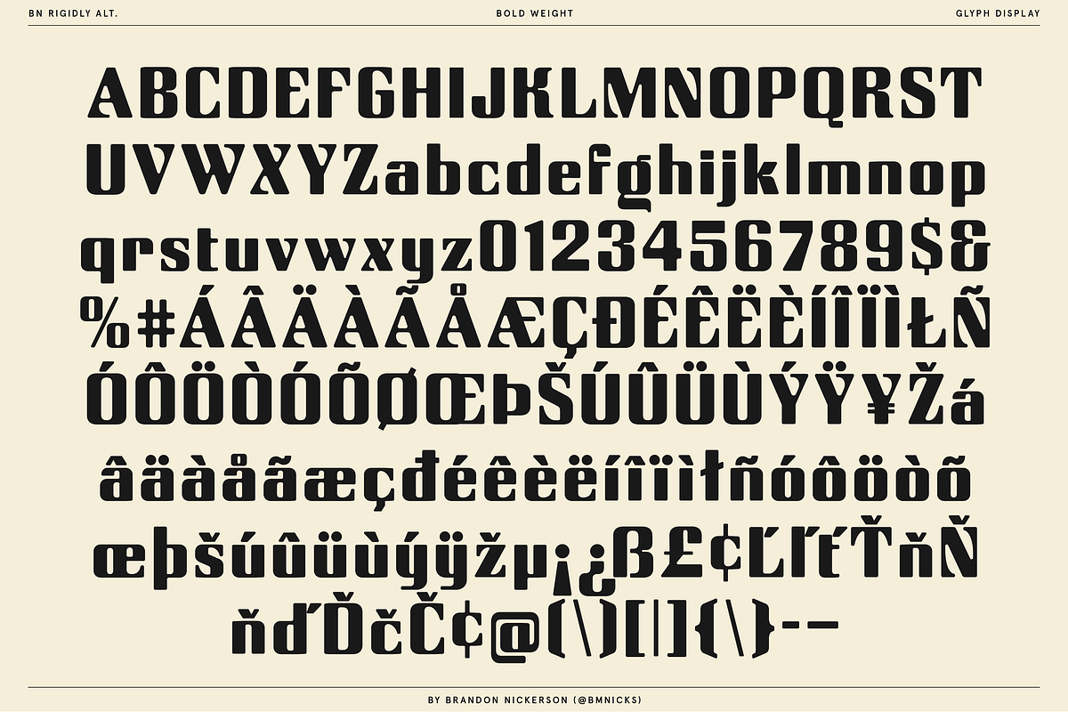 Rigidly - Thoughtfully Geometric, a Sans Serif Font by Bnick (Photo 13 of 13)