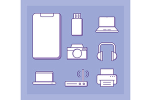 laptop gadgets technology, a Technology Illustration by studiogstock