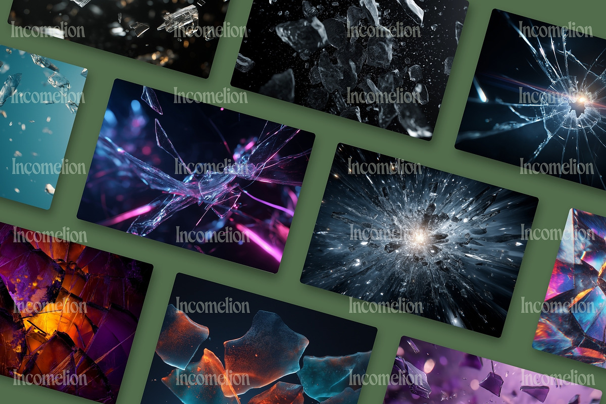 60 Shattered Shards Backgrounds, a Wallpaper Graphic by Incomelion (Photo 7 of 11)