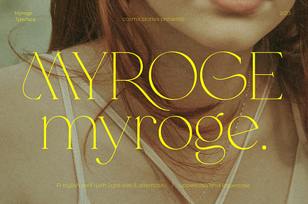 MYROGE elegant & stylish serif, a Serif Font by Cosmic Stories Foundry