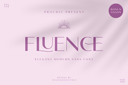 Fluence | Elegant Modern Sans Font, a Sans Serif Font by Pentagonistudio