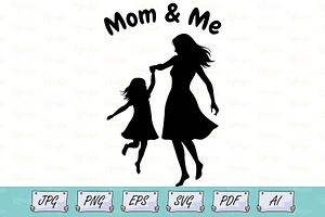 Mom and Me Mother's Day Shirt SVG, a Person Illustration by Ghagra