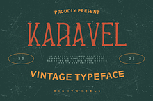 KARAVEL -Vintage Display Font