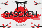 Sasokeh - Japanese Style Font, a Handwritten Font by ENATIVE (Thumbnail 1 of 7)
