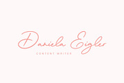 Claudine Script, a Script Font by etigletters (Thumbnail 4 of 10)