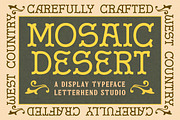 Mosaic Desert - Display Typeface, a Sans Serif Font by Letterhend Studio (Thumbnail 1 of 9)