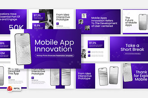 Mobile App Innovation PowerPoint, a Presentation Template by Loin Studio