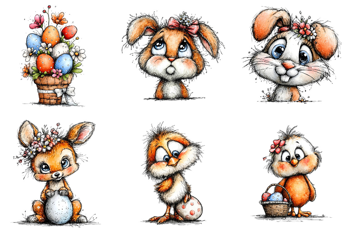 Whimsical Polka Dots Easter Clipart, an Illustration by Sublimation Artist (Photo 6 of 7)