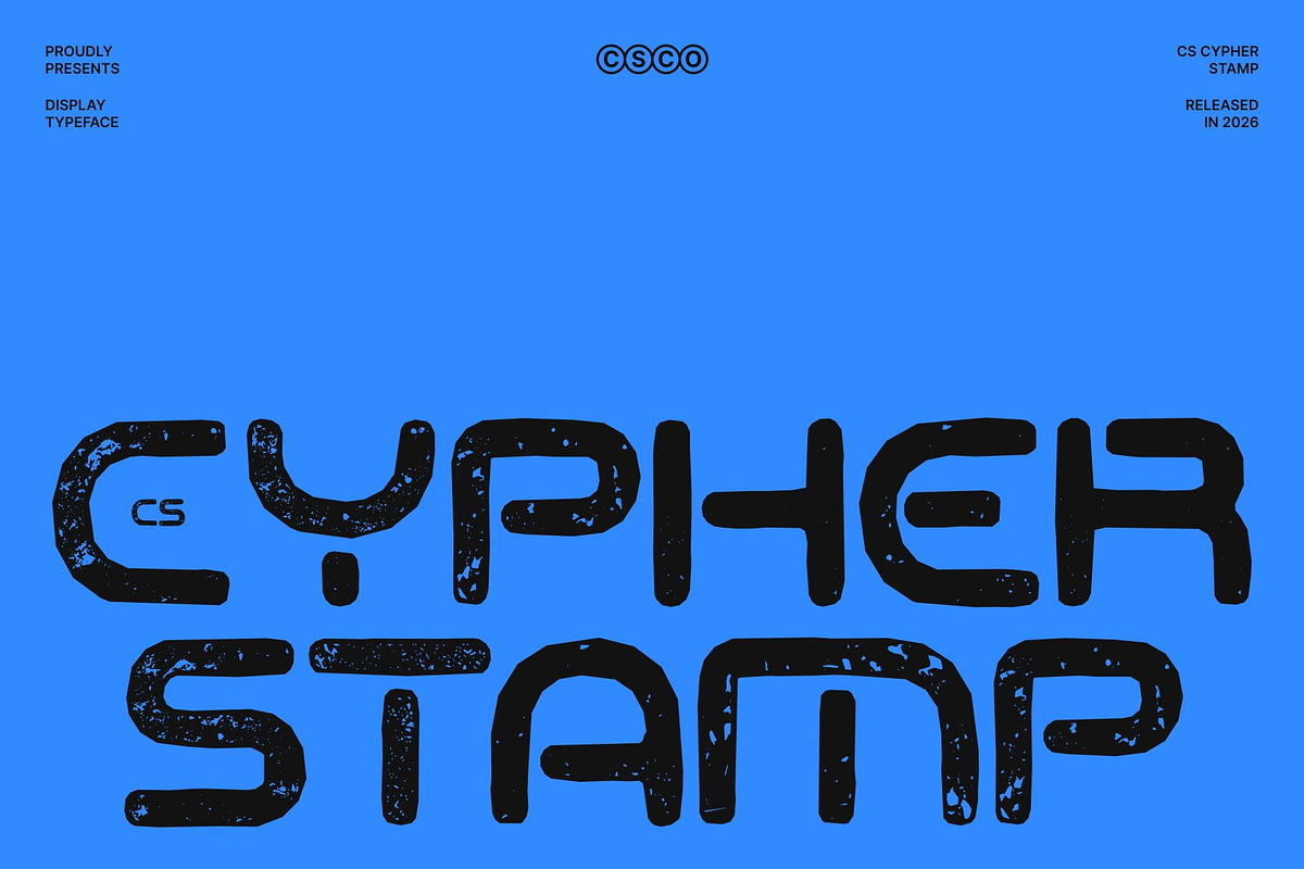 CS Cypher Stamp, a Sans Serif Font by Craft Supply Co. (Photo 1 of 8)