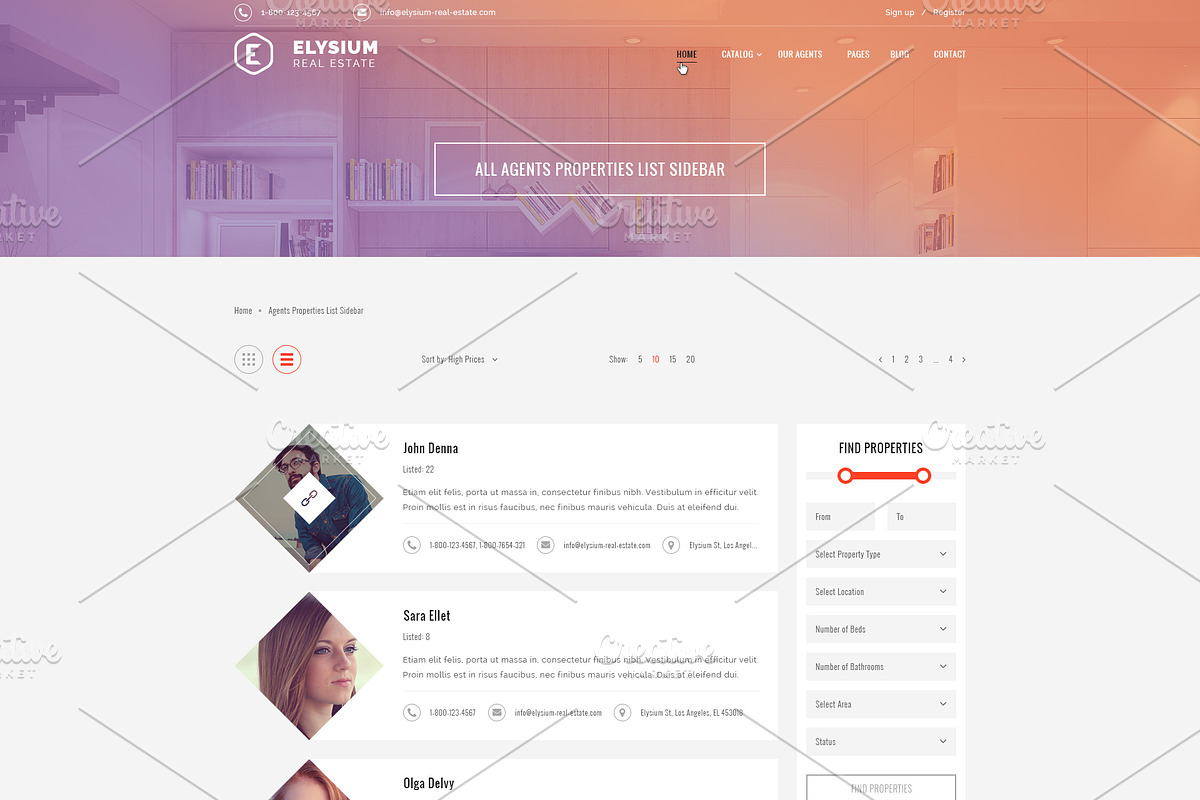 Elysium - Real Estate PSD Template, a Websites & App Template by ArtStyles (Photo 19 of 29)