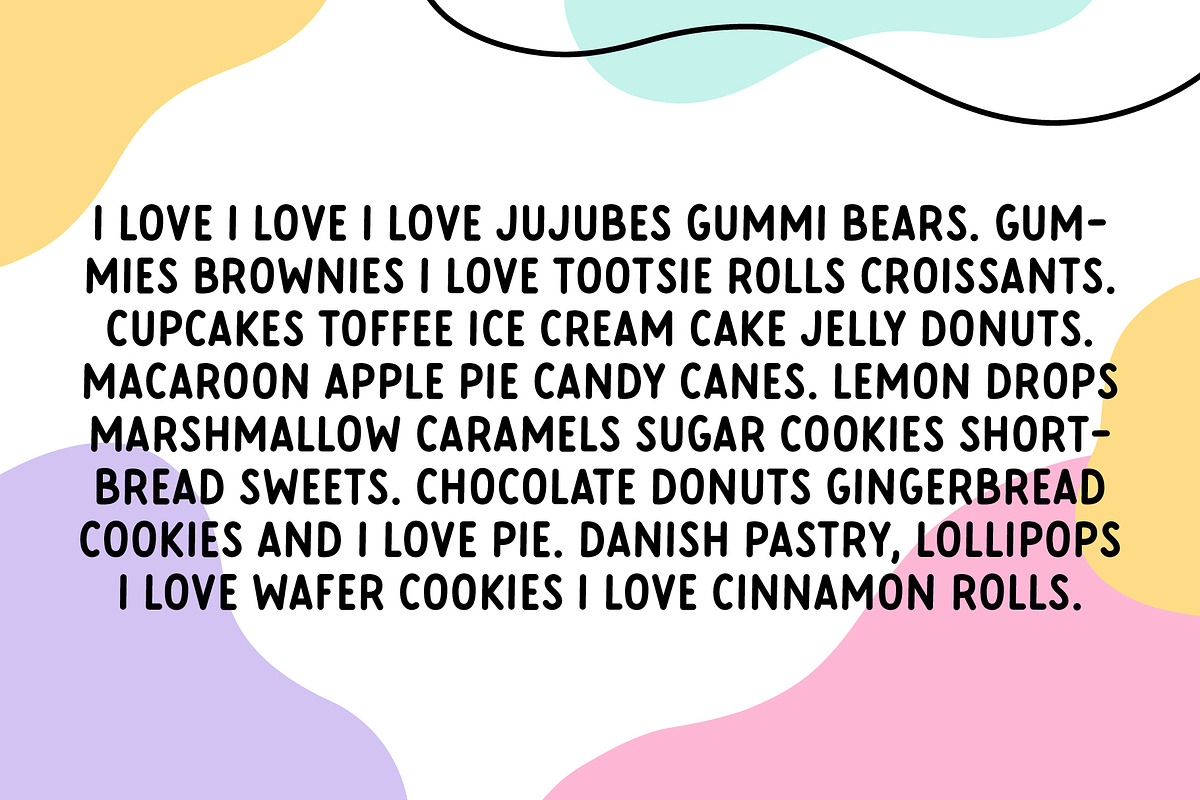 Thickly Font, a Sans Serif Font by Miss Tiina (Photo 4 of 5)