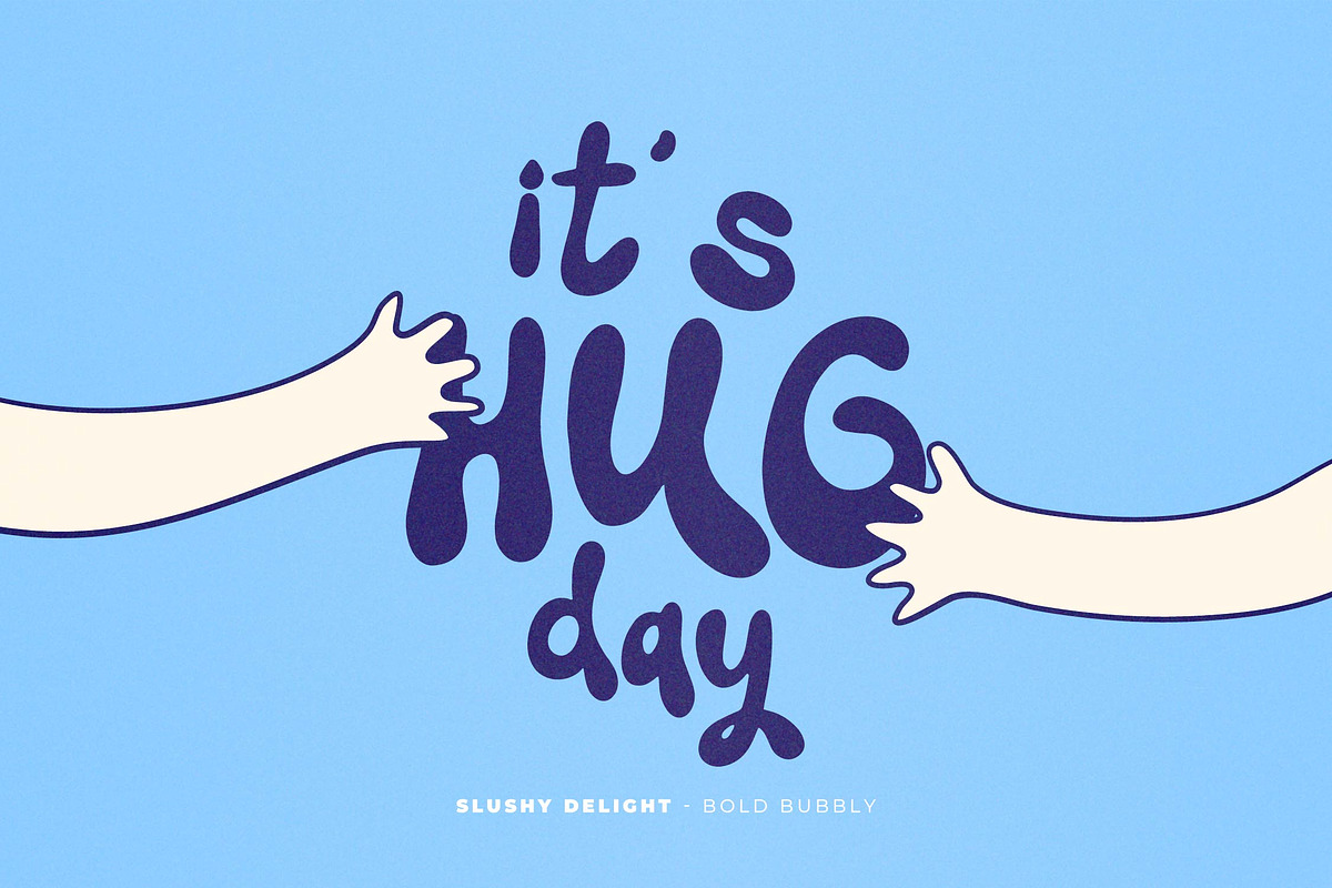 Slushy Delight | Bold Bubbly Font, a Handwritten Font by Denustudios (Photo 2 of 13)
