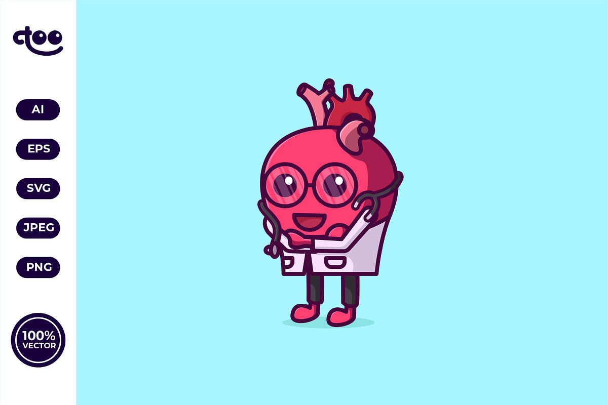Simple Doktor Heart is Ready to Help, a Work Illustration by Satisfactoons