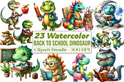 Dinosaur Back to School Sublimation, an Illustration by DreamCafeArt (Thumbnail 1 of 5)