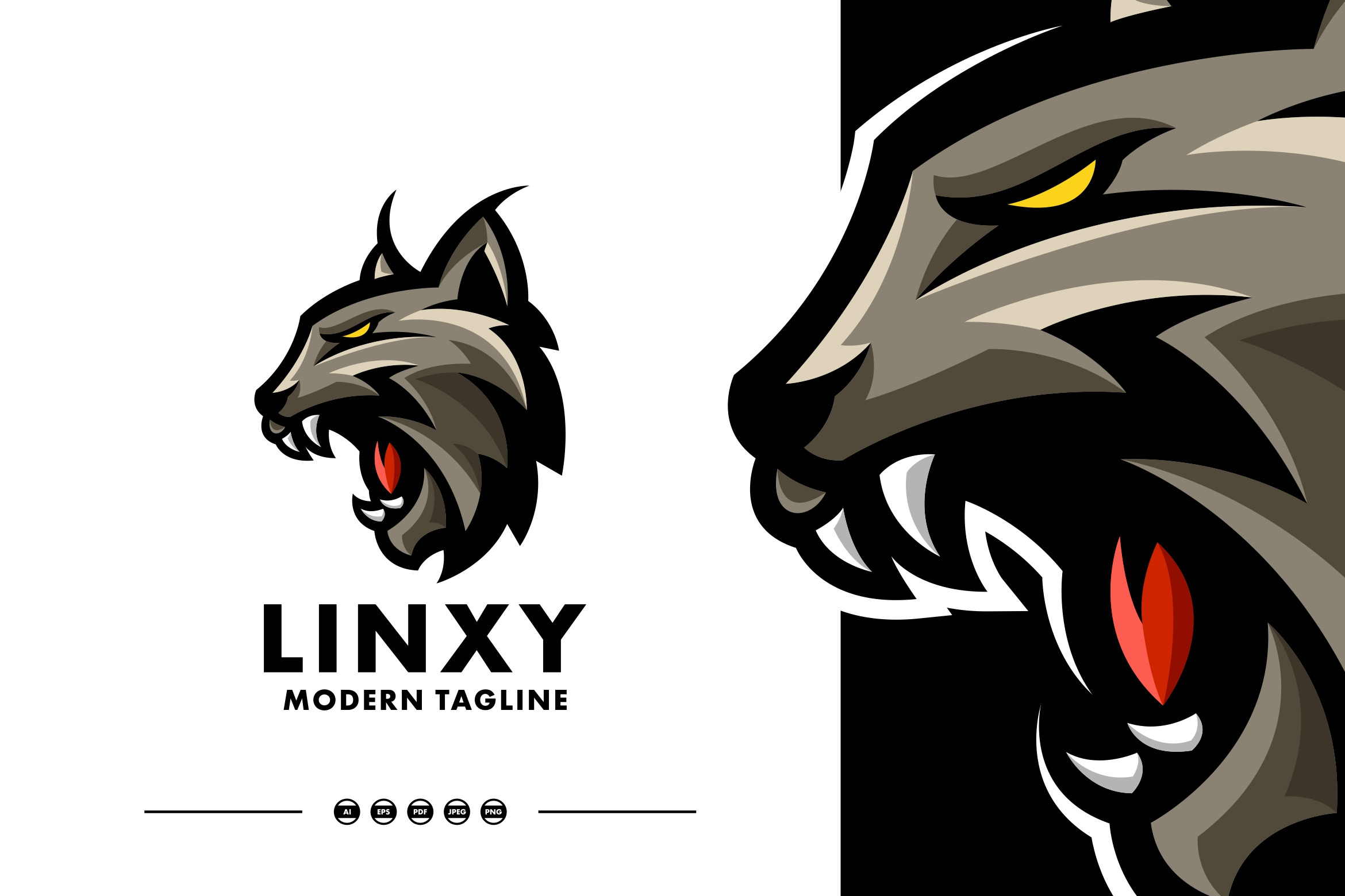 Awesome Lynx Head Modern Logo, a Branding & Logo Template by EndR_ID