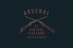 Vintage Firearm Illustrations Bundle