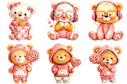 Quirky Valentine Teddy Bear Clipart, an Illustration by DreamArtGraphic (Thumbnail 4 of 5)