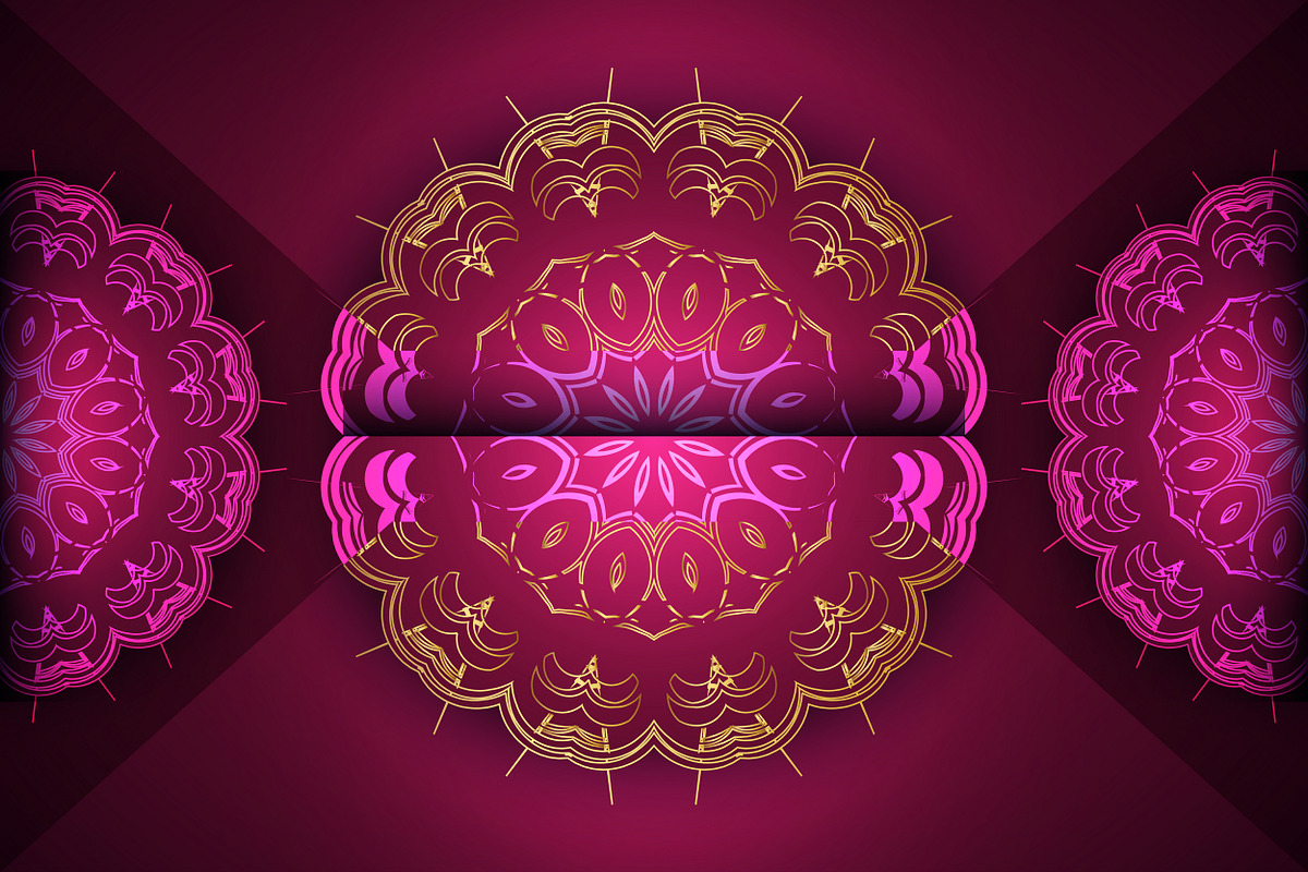 Mandala Oriental Floral art Bundle, a Background Graphic by NJ Himel (Photo 69 of 97)