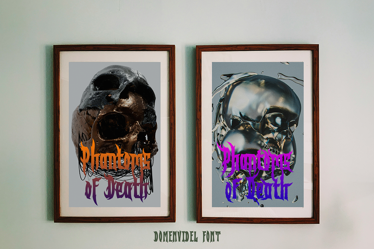 Domenvidel Blackmetal Font, a Blackletter Font by madeDeduk (Photo 3 of 10)
