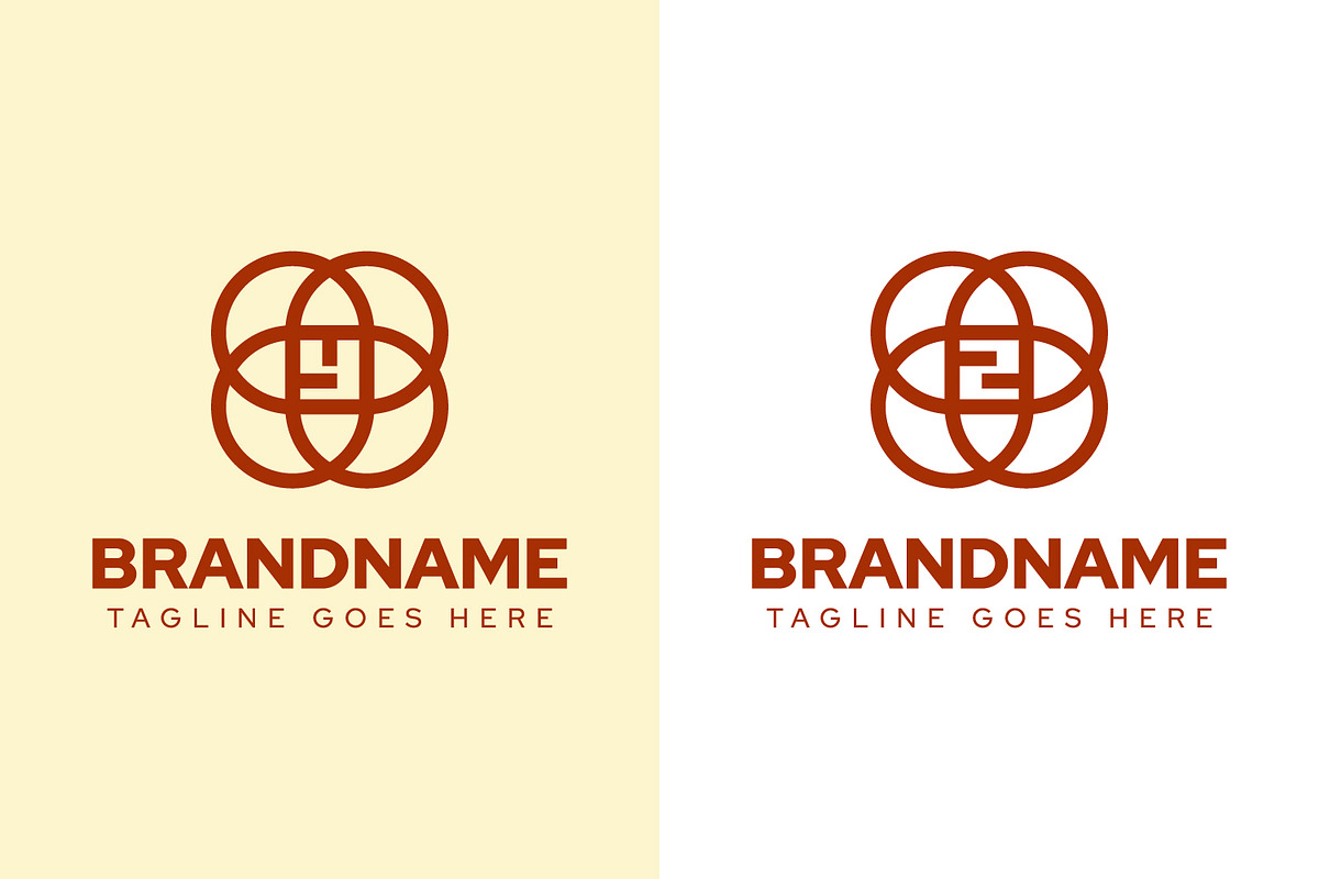 Letter Y Z Flower Circle Logo Set, a Branding & Logo Template by Pray Art Design Studio