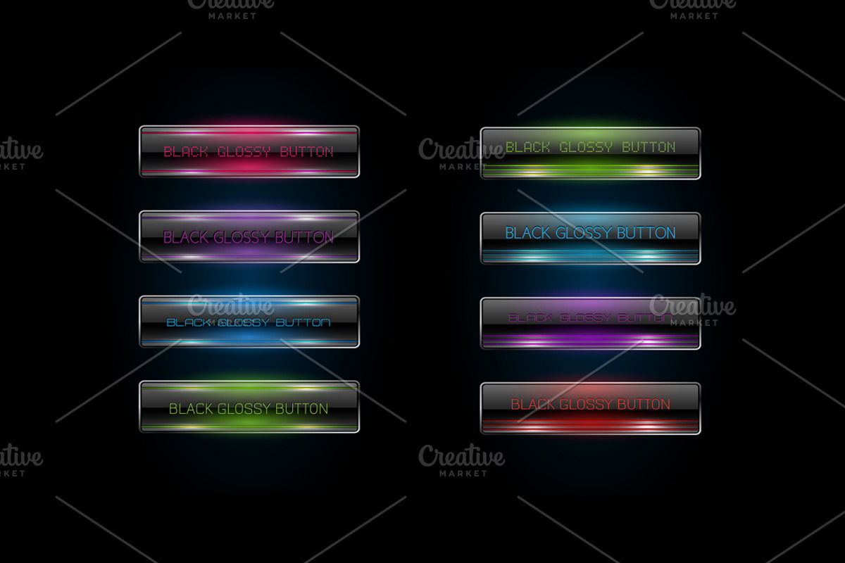 Glass Buttons Vector Collection, a Templates & Theme by lissius (Photo 7 of 7)