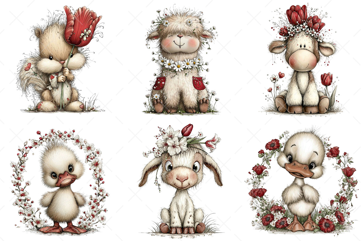 Spring Animals Clipart Png Bundle, an Illustration by Craft Nest (Photo 4 of 8)