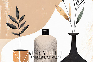 Artsy Still Life, a Decorative Illustration by Digital Art Creations