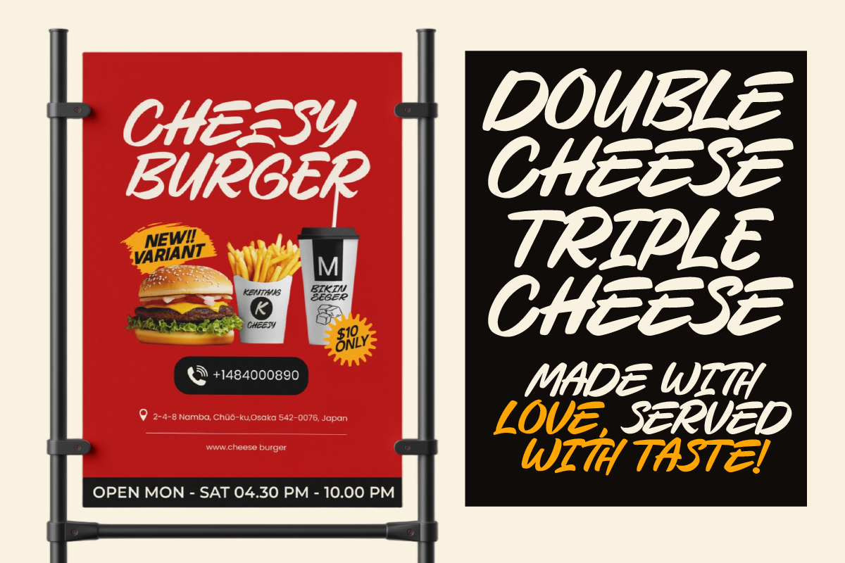 Cheesy Burger Handwritten Bold Font, a Handwritten Font by Ronny Studio (Photo 8 of 9)