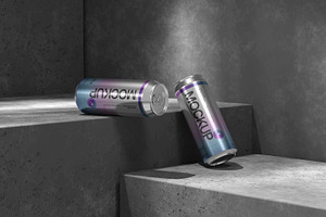 Realistic Aluminum Can Mockup