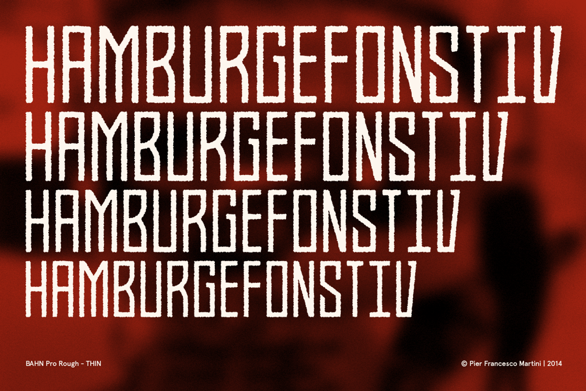 BAHN Pro Rough - THIN, a Sans Serif Font by MARTINI Type Designer (Photo 2 of 5)