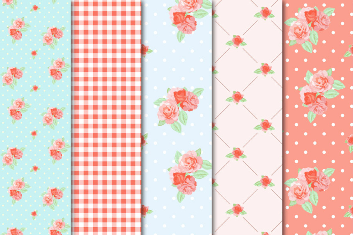 Digital Paper - Shabby Chic preview 2