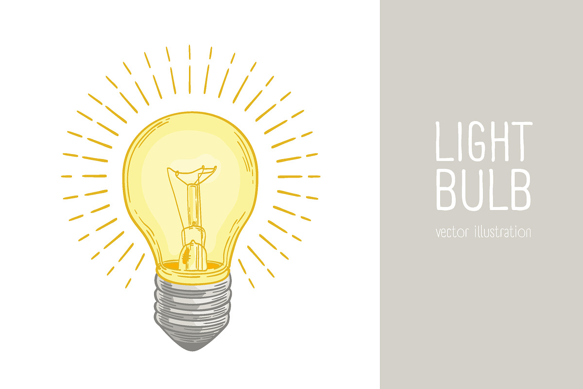 Engraving light bulb, a Technology Illustration by Good Studio (Photo 1 of 3)
