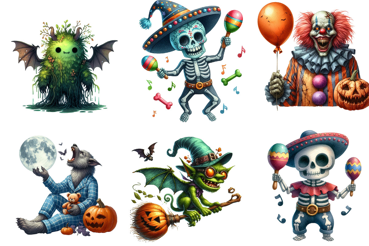 Halloween Monsters Sublimation, an Illustration by DreamArtGraphic (Photo 3 of 5)