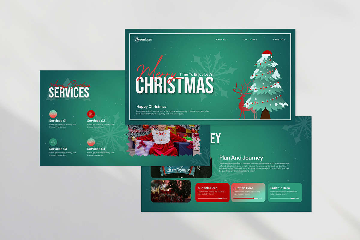 Merry Christmas Powerpoint Template, a Presentation Template by evgenystudio (Photo 3 of 7)