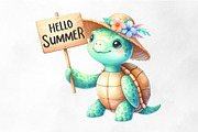 Summer Turtle Sticker Clipart, an Illustration by Designking (Thumbnail 4 of 4)