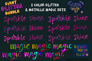 Procreate Giant Glitter Brush Bundle